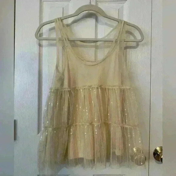 Fairy Babydoll Camisole American Eagle Women’s Small Sequin - Picture 7 of 11